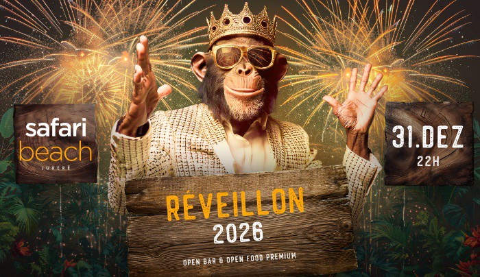 Safari Beach Jurerê – Réveillon 2026