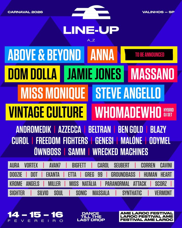 Line-up do Ame Laroc Festival