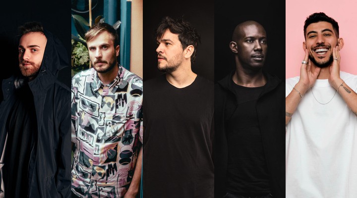 Discotecaio, Gromma, Lu.cian, DJ Murphy e Rafael (da esquerda para a direita)