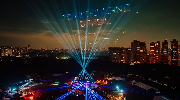 Portal do Amanhã by Bybit, realizado em maio de 2026, em São Paulo, como parte da contagem regressiva para o Tomorrowland Brasil 2027 (Divulgação/Tomorrowland)